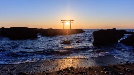 大洗海岸の初日の出 thumbnail